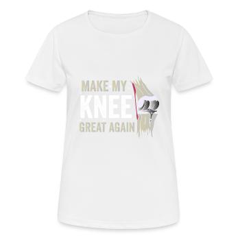 Knie-Comeback: Mach Mein Knie Wieder Großartig - Frauen T-Shirt atmungsaktiv - Weiß - Vorne - AI Model Female 172 dark (172cm)