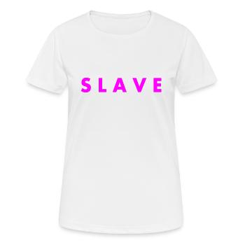 Slave - Frauen T-Shirt atmungsaktiv - Weiß - Vorne - AI Model Female 172 dark (172cm)