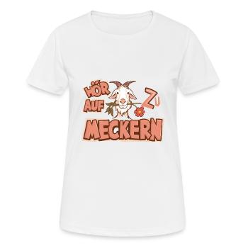 Hör auf zu meckern für eine Frau oder Mädchen - Frauen T-Shirt atmungsaktiv - Weiß - Vorne - AI Model Female 172 dark (172cm)