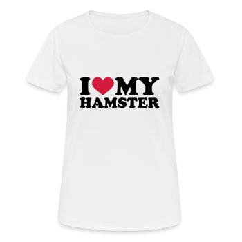 Hamster - Frauen T-Shirt atmungsaktiv - Weiß - Vorne - AI Model Female 172 dark (172cm)