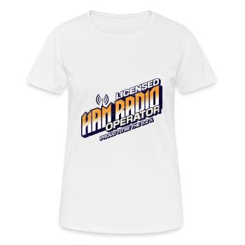 Ham Radio Operator Amateur Radio Radio Operator Gift - Women's Breathable T-Shirt - white - Front - AI Model Female 172 dark (172cm)