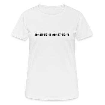 Mexico, Mexique - T-shirt respirant Femme - blanc - Devant - AI Model Female 172 dark (172cm)