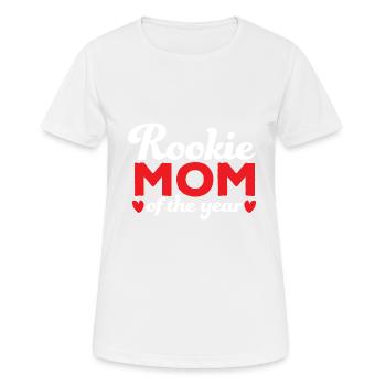 Rookie Mom of the Year New Mother's Day Mom - Women's Breathable T-Shirt - white - Front - AI Model Female 172 dark (172cm)