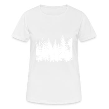 Contour de la forêt - T-shirt respirant Femme - blanc - Devant - AI Model Female 172 dark (172cm)