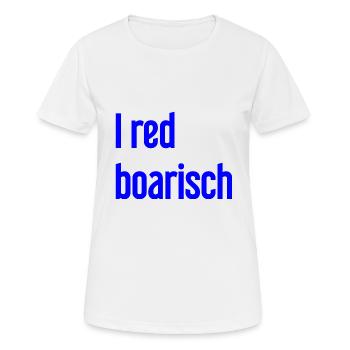 I red boarisch - Frauen T-Shirt atmungsaktiv - Weiß - Vorne - AI Model Female 172 dark (172cm)