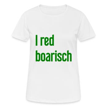I red boarisch - Frauen T-Shirt atmungsaktiv - Weiß - Vorne - AI Model Female 172 dark (172cm)