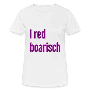 I red boarisch - Frauen T-Shirt atmungsaktiv - Weiß - Vorne - AI Model Female 172 dark (172cm)