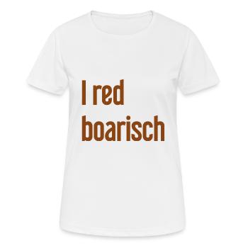 I red boarisch - Frauen T-Shirt atmungsaktiv - Weiß - Vorne - AI Model Female 172 dark (172cm)