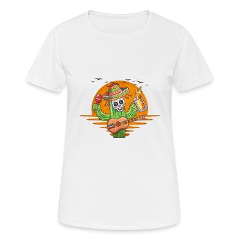 Cactus - T-shirt respirant Femme - blanc - Devant - AI Model Female 172 dark (172cm)