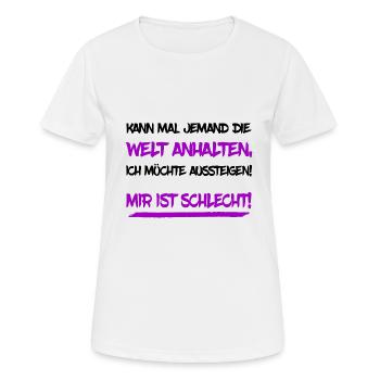 Die Welt anhalten - Frauen T-Shirt atmungsaktiv - Weiß - Vorne - AI Model Female 172 dark (172cm)