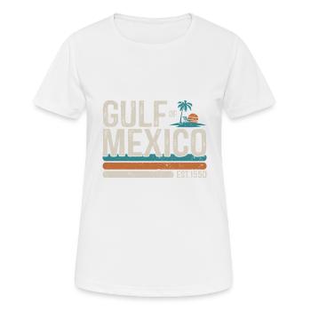 Golf von Mexiko Est 1550 Retro Vintage Strand - Frauen T-Shirt atmungsaktiv - Weiß - Vorne - AI Model Female 172 dark (172cm)