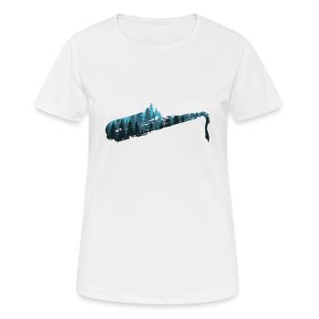 Saxophon Musik Blasinstrument Saxophonist - Frauen T-Shirt atmungsaktiv - Weiß - Vorne - AI Model Female 172 dark (172cm)