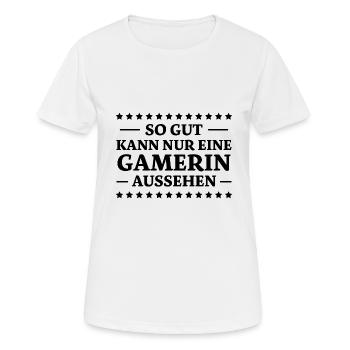 Gamerin Spruch Videospiel Sprüche Gamerin Geschenk - Frauen T-Shirt atmungsaktiv - Weiß - Vorne - AI Model Female 172 dark (172cm)