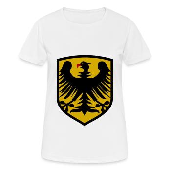 Les supporters allemands - T-shirt respirant Femme - blanc - Devant - AI Model Female 172 dark (172cm)