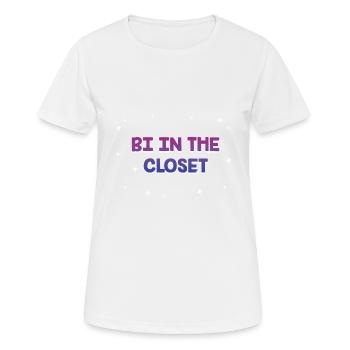 Bi in the Closet Bisexual LGBTQ Bi Pride LGBT - Women's Breathable T-Shirt - white - Front - AI Model Female 172 dark (172cm)