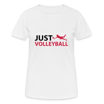 Just Volleyball - Frauen T-Shirt atmungsaktiv - Weiß - Vorne - AI Model Female 172 dark (172cm)