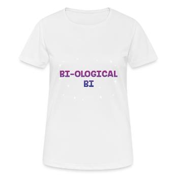 Biological Bi Bisexual Motivational Quote Bi Pride - Women's Breathable T-Shirt - white - Front - AI Model Female 172 dark (172cm)