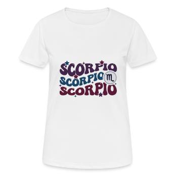 Scorpio Zodiac Zeichen Geburtstag - Frauen T-Shirt atmungsaktiv - Weiß - Vorne - AI Model Female 172 dark (172cm)