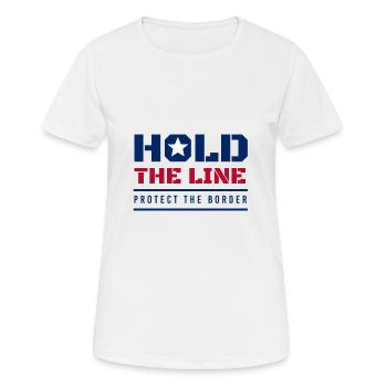 TEXAS hält die Stellung, schützt die Grenze - Frauen T-Shirt atmungsaktiv - Weiß - Vorne - AI Model Female 172 dark (172cm)