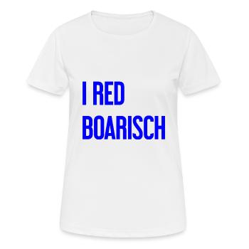 I red boarisch - Frauen T-Shirt atmungsaktiv - Weiß - Vorne - AI Model Female 172 dark (172cm)
