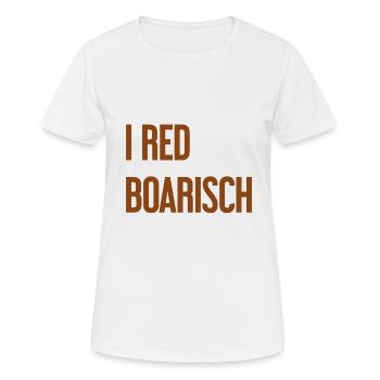 I red boarisch - Frauen T-Shirt atmungsaktiv - Weiß - Vorne - AI Model Female 172 dark (172cm)