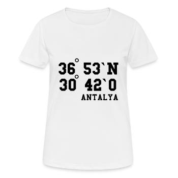 Antalya coordonne l’idée de vacances en Turquie - T-shirt respirant Femme - blanc - Devant - AI Model Female 172 dark (172cm)