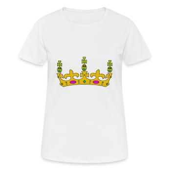 krone crown koenig king castle schloss tower burg1 - Frauen T-Shirt atmungsaktiv - Weiß - Vorne - AI Model Female 172 dark (172cm)