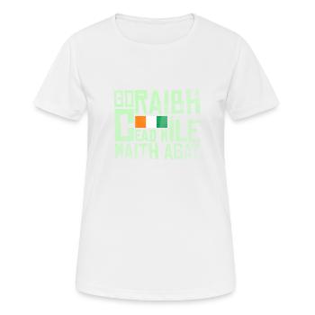Irland Ireland - Frauen T-Shirt atmungsaktiv - Weiß - Vorne - AI Model Female 172 dark (172cm)