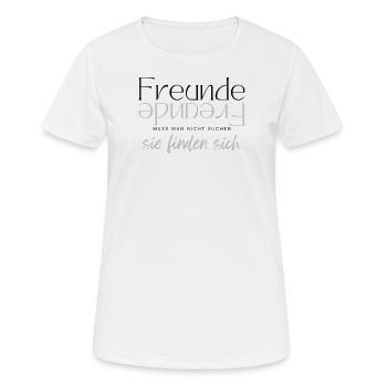 Beste Freunde FREUND Kumpel Kumpels - Frauen T-Shirt atmungsaktiv - Weiß - Vorne - AI Model Female 172 dark (172cm)