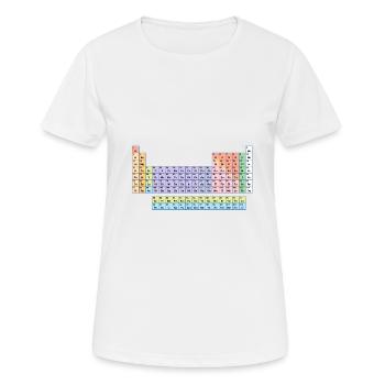 tableau périodique - T-shirt respirant Femme - blanc - Devant - AI Model Female 172 dark (172cm)