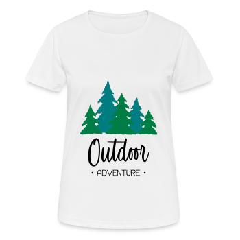 Outdoor Adventure - Frauen T-Shirt atmungsaktiv - Weiß - Vorne - AI Model Female 172 dark (172cm)