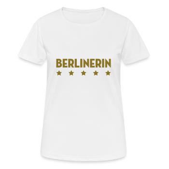Berliner Berlinerin Berlin Deutschland Deutsch - Frauen T-Shirt atmungsaktiv - Weiß - Vorne - AI Model Female 172 dark (172cm)