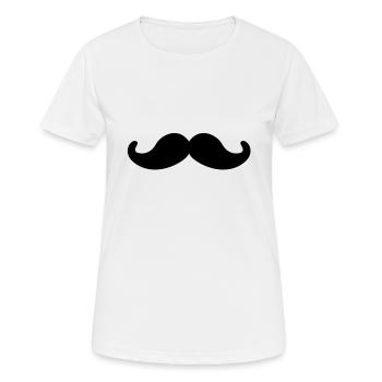 Schnurrbart - Frauen T-Shirt atmungsaktiv - Weiß - Vorne - AI Model Female 172 dark (172cm)