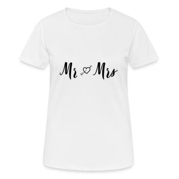 mr_mrs_heart - Frauen T-Shirt atmungsaktiv - Weiß - Vorne - AI Model Female 172 dark (172cm)