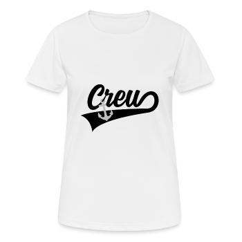 CREW STAFF BESATZUNG TEAM BOOT - Frauen T-Shirt atmungsaktiv - Weiß - Vorne - AI Model Female 172 dark (172cm)