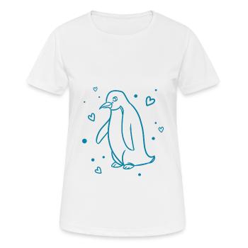 Penguin - Zoo - Nature Conservation - Women's Breathable T-Shirt - white - Front - AI Model Female 172 dark (172cm)