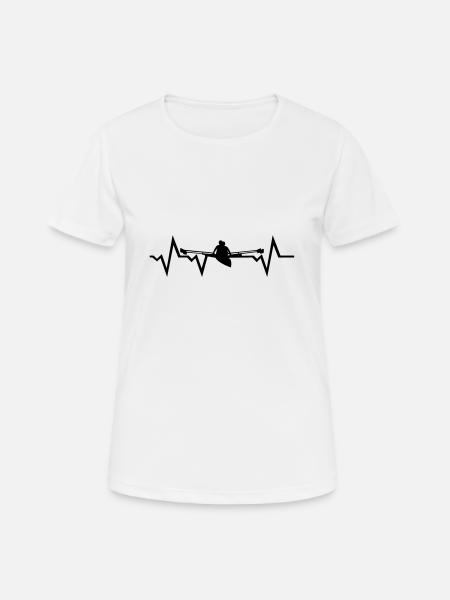 Rowing ECG Heartbeat - T-shirt respirant Femme - blanc