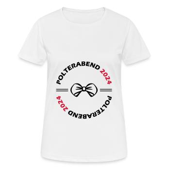 Polterabend 2024 - Frauen T-Shirt atmungsaktiv - Weiß - Vorne - AI Model Female 172 dark (172cm)