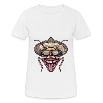 Ameise Lustig Sombrero - Frauen T-Shirt atmungsaktiv - Weiß - Vorne - AI Model Female 172 dark (172cm)