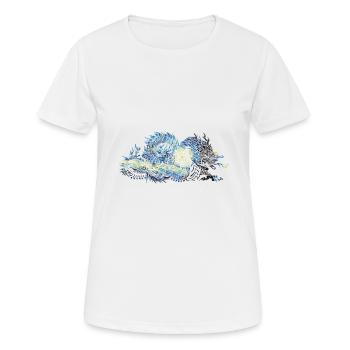 Drache Tatoo - Frauen T-Shirt atmungsaktiv - Weiß - Vorne - AI Model Female 172 dark (172cm)
