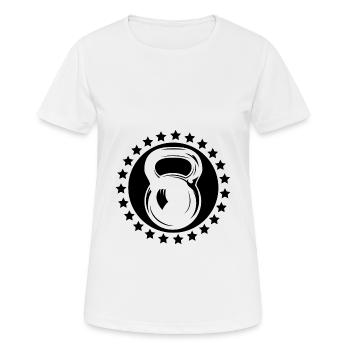 Musculation Haltérophilie Fitness Workout - T-shirt respirant Femme - blanc - Devant - AI Model Female 172 dark (172cm)
