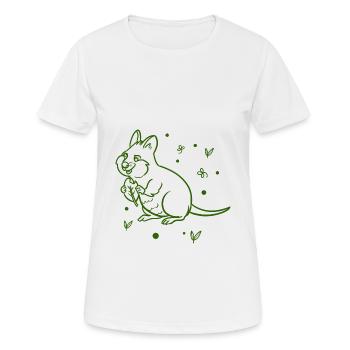Eichhörnchen - Streifenhörnchen - Waldtier - Natur - Frauen T-Shirt atmungsaktiv - Weiß - Vorne - AI Model Female 172 dark (172cm)