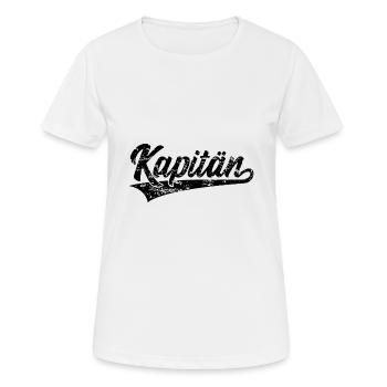 KAPITÄN SEGLER - Frauen T-Shirt atmungsaktiv - Weiß - Vorne - AI Model Female 172 dark (172cm)