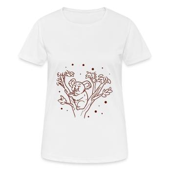 Koala - Australia - Nature Conservation - Women's Breathable T-Shirt - white - Front - AI Model Female 172 dark (172cm)