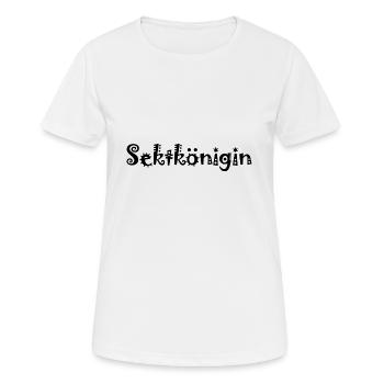 sektkönigin - Frauen T-Shirt atmungsaktiv - Weiß - Vorne - AI Model Female 172 dark (172cm)
