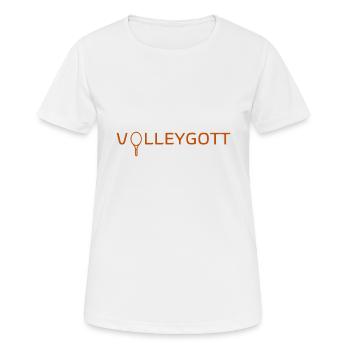 Volley dieu orange - T-shirt respirant Femme - blanc - Devant - AI Model Female 172 dark (172cm)