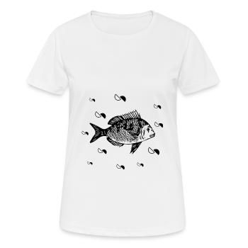 Fish Aquarium Marine Nature Conservation - Women's Breathable T-Shirt - white - Front - AI Model Female 172 dark (172cm)