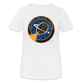 D19 Houston nous avons un café - T-shirt respirant Femme - blanc - Devant - AI Model Female 172 dark (172cm)