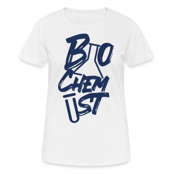 Biochemiker Biochemie Bio Biochemikerin - Frauen T-Shirt atmungsaktiv - Weiß - Vorne - AI Model Female 172 dark (172cm)