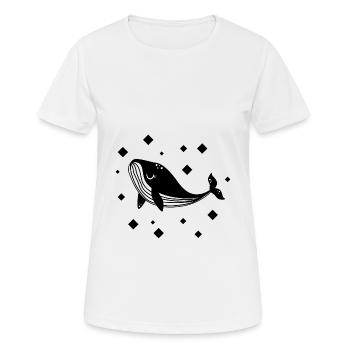 Baleine - mammifère Animal marin Conservation de la nature - T-shirt respirant Femme - blanc - Devant - AI Model Female 172 dark (172cm)